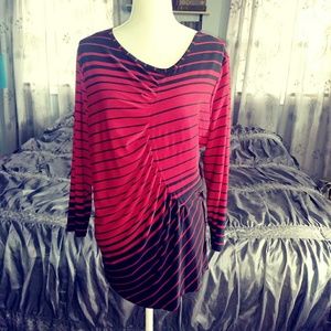 Investment red and black top
